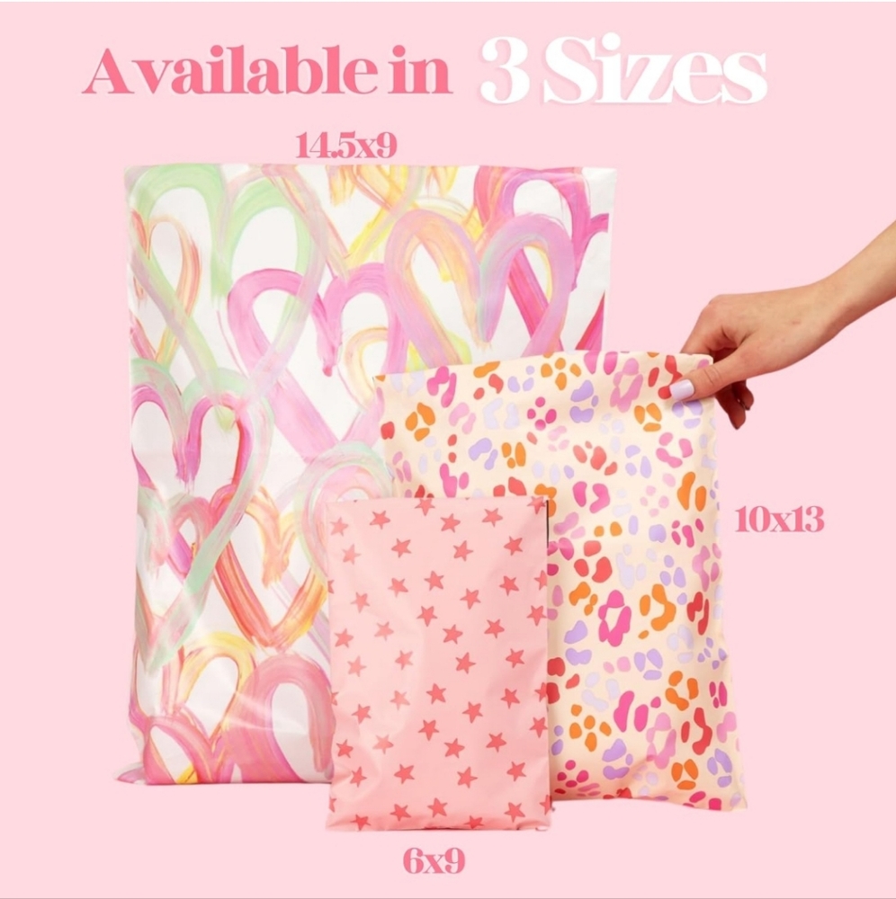 10 ct ❤️14.5x19 Designer Poly Mailer   Heavy Duty Waterproof Self Seal - Picture 5 of 12
